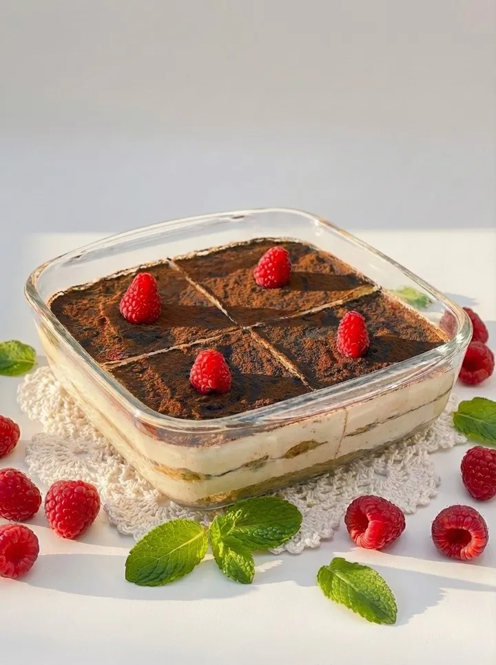 Tiramisu — mascarpone, coffee, cocoa. Italian classic every day.